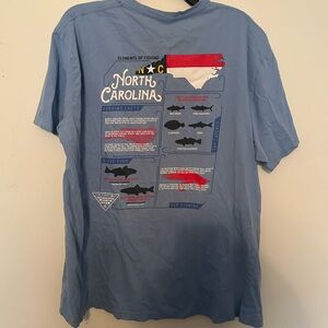 Columbia Blue North Carolina Fishing Graphic Tee